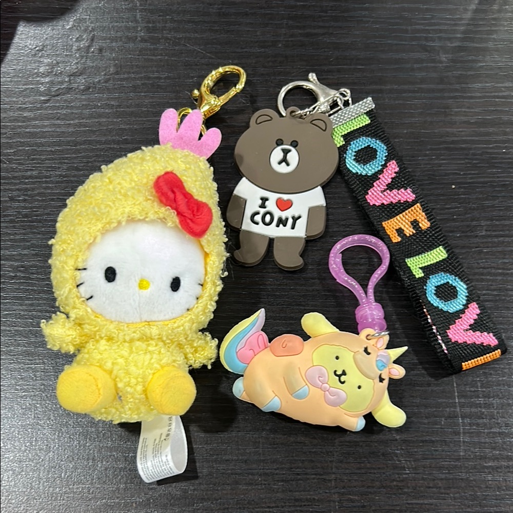 Hello Kitty Yellow Plush Keychain
